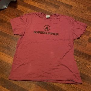 super summer red shirt sleeve shirt